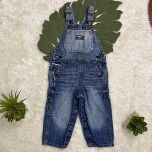 Oshkosh B’gosh Vestbak Blue Denim Baby Boy Overalls Size 18M